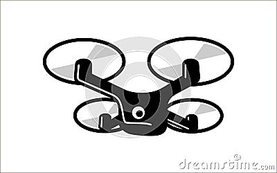 Simple drone symbol sing Vector Illustration